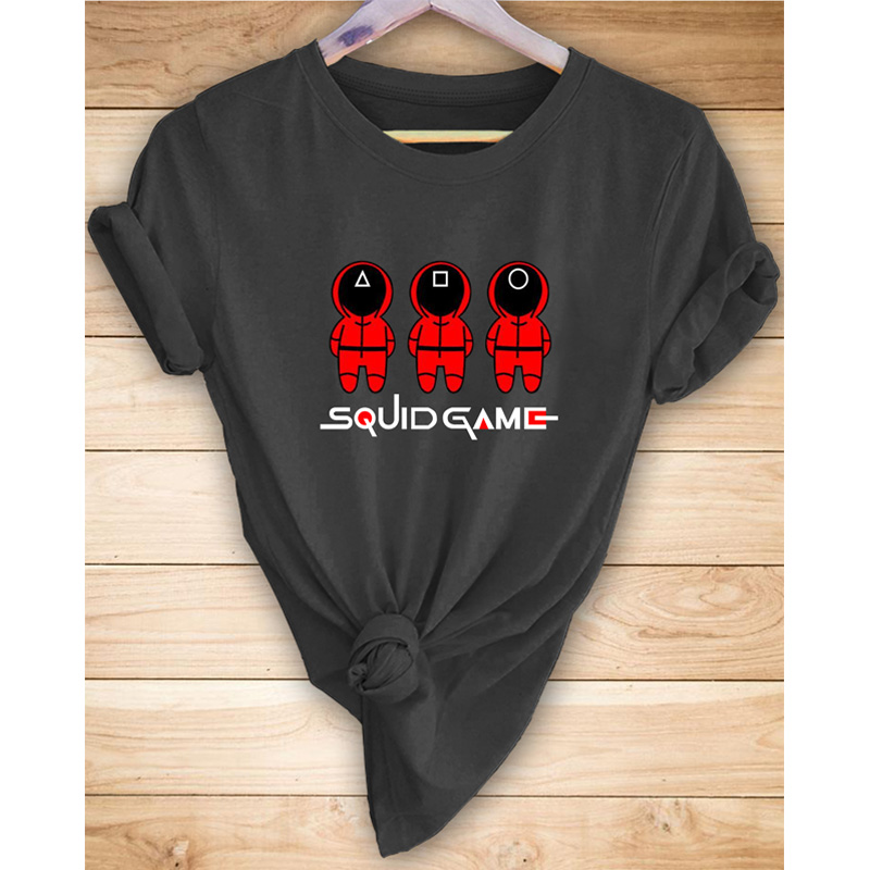 Squid Game Cartoon Printed Short-Sleeved T-Shirt NSYAY83622