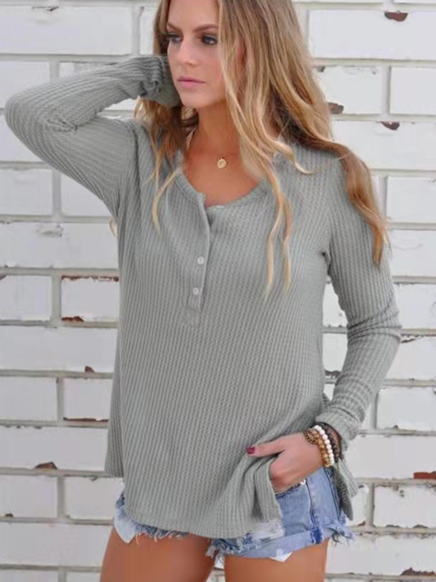 winter solid color casual buttoned sweater nihaostyles wholesale clothing NSXIA83636