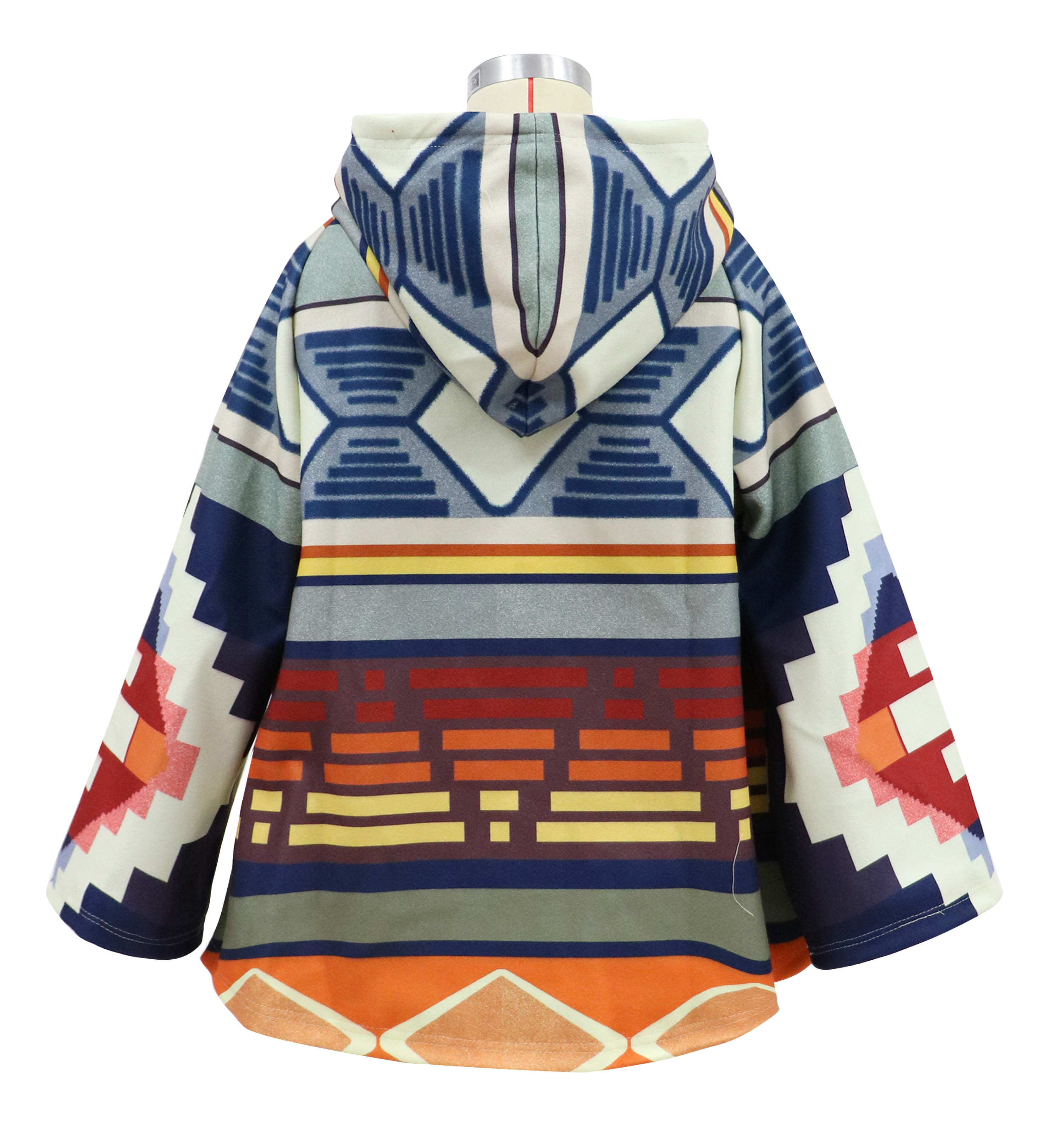 winter long-sleeved hooded print woolen coat nihaostyles wholesale clothing NSYIS86475