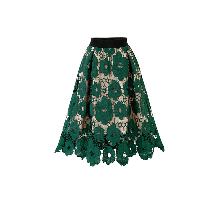plus size flower lace stitching skirt nihaostyles wholesale clothing NSXIA85070