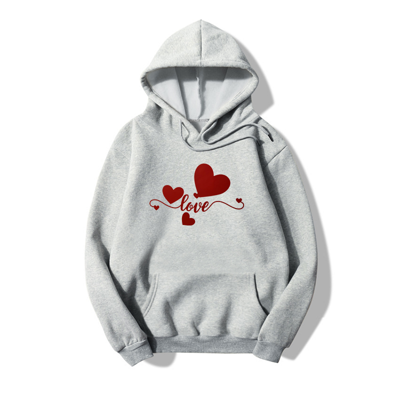 romantic love printed long-sleeved fleece hoodie nihaostyles clothing wholesale NSYAY85467