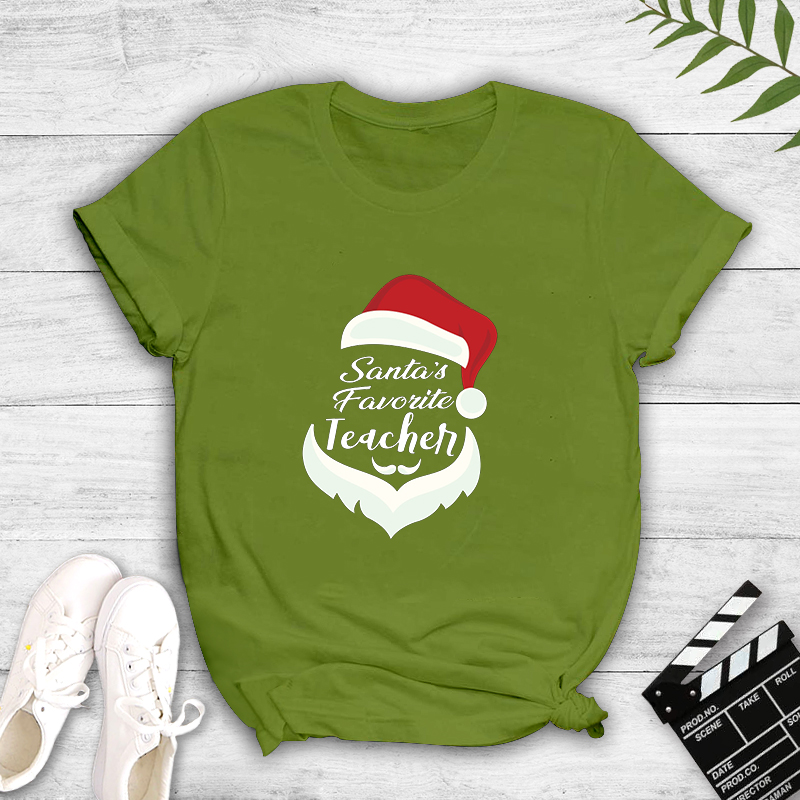 Christmas letters printed short-sleeved T-shirt nihaostyles wholesale Christmas costumes NSYAY87390