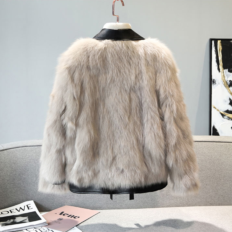 faux fox fur leather and fur coat nihaostyles clothing wholesale NSJC96948