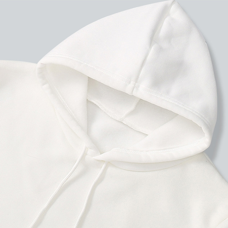 Hooded Print Long-Sleeved Fleece Sweatshirt NSYAY100943
