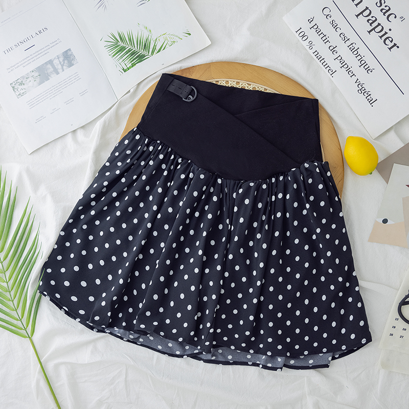Summer wear polka dot chiffon wide-leg maternity shorts NSYAY62493