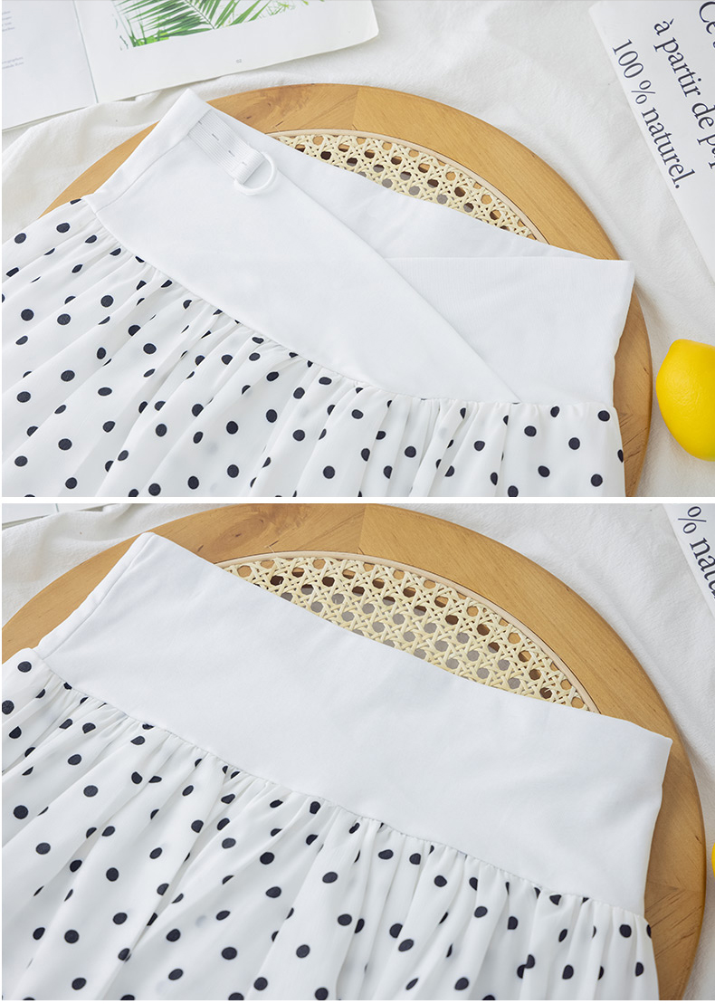 Summer wear polka dot chiffon wide-leg maternity shorts NSYAY62493