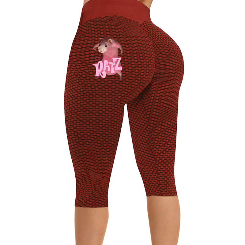 summer fashion tight-fitting buttocks slimming printed casual cropped trousers NSJIN62637