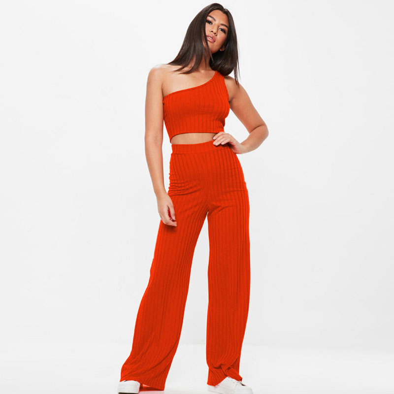 Suit Strapless Sleeveless Top & Trousers 2 Piece Set NSJIM63077