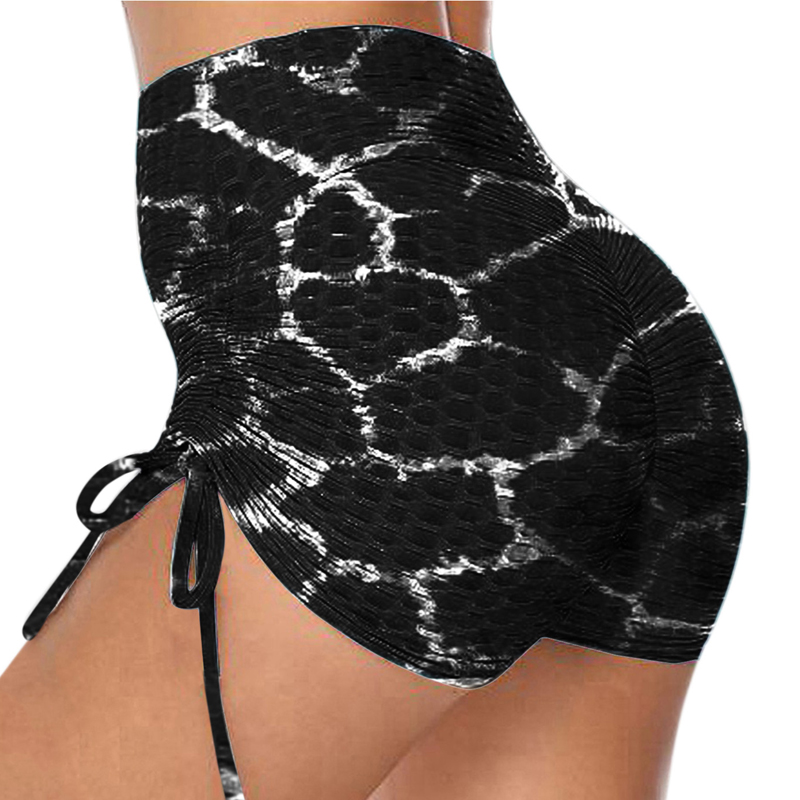 summer fashion print high-waist lace-up stretch hip hot pants NSJIN62625