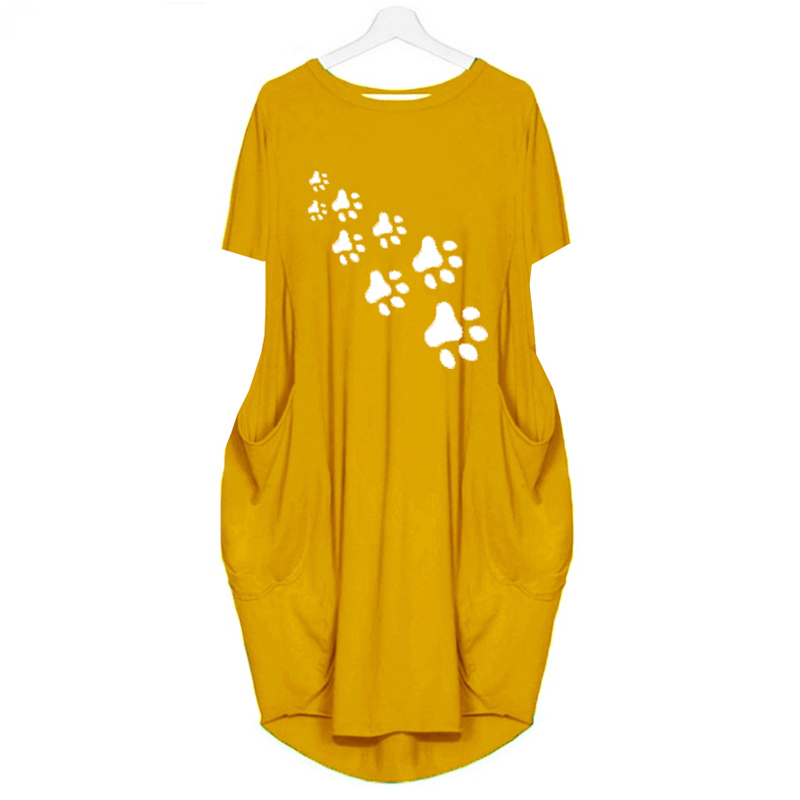 Summer comfortable Fashion Short Sleeve Round Neck Printed Thin Dress NSJIN62622