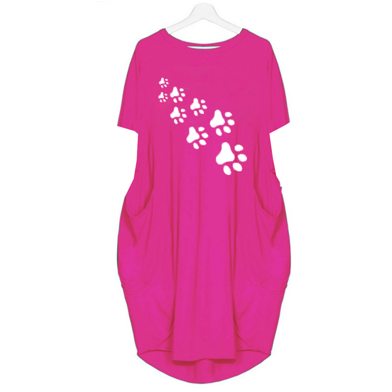 Summer comfortable Fashion Short Sleeve Round Neck Printed Thin Dress NSJIN62622