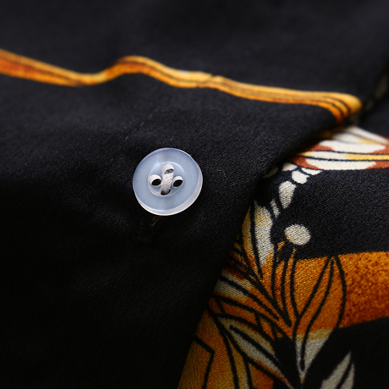 Chiffon Shirt Chain Print Sunscreen Mid-Length Long-Sleeved Shirt NSYID62606