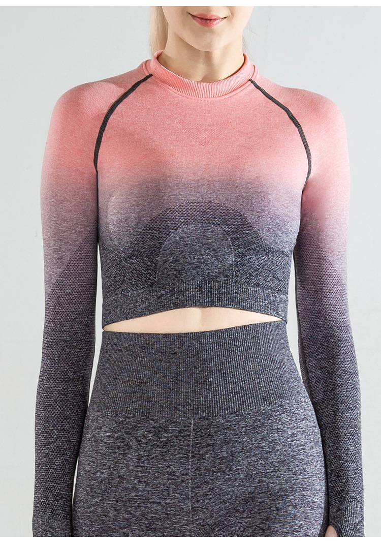 hot style hanging-dyed gradient fitness tops NSLUT60538