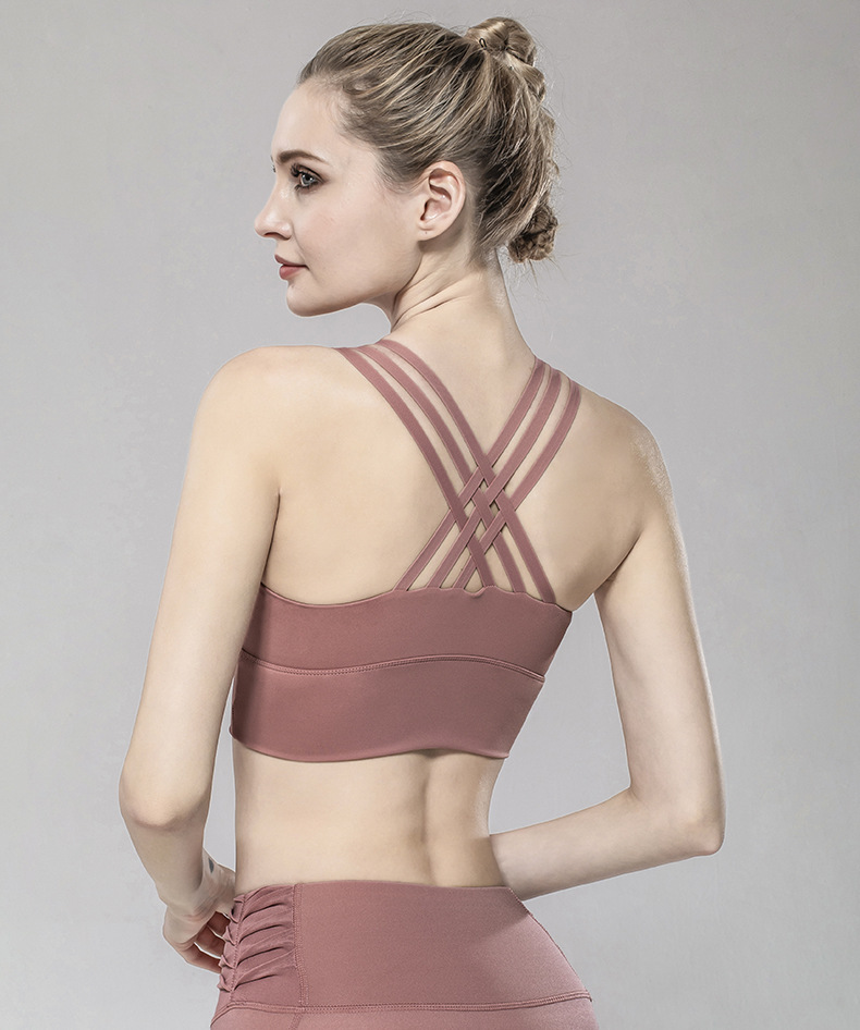 Yoga breathable high elastic quick-drying sports bra NSLUT60540