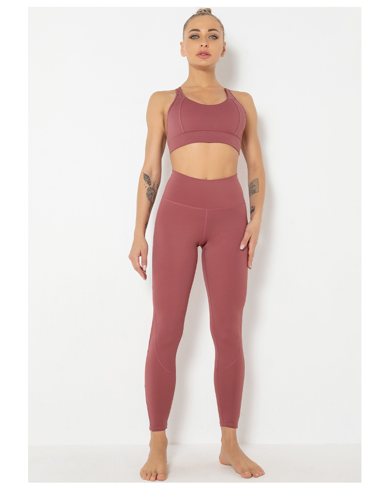 mesh stitching yoga outdoor sports fitness pants NSLUT60533
