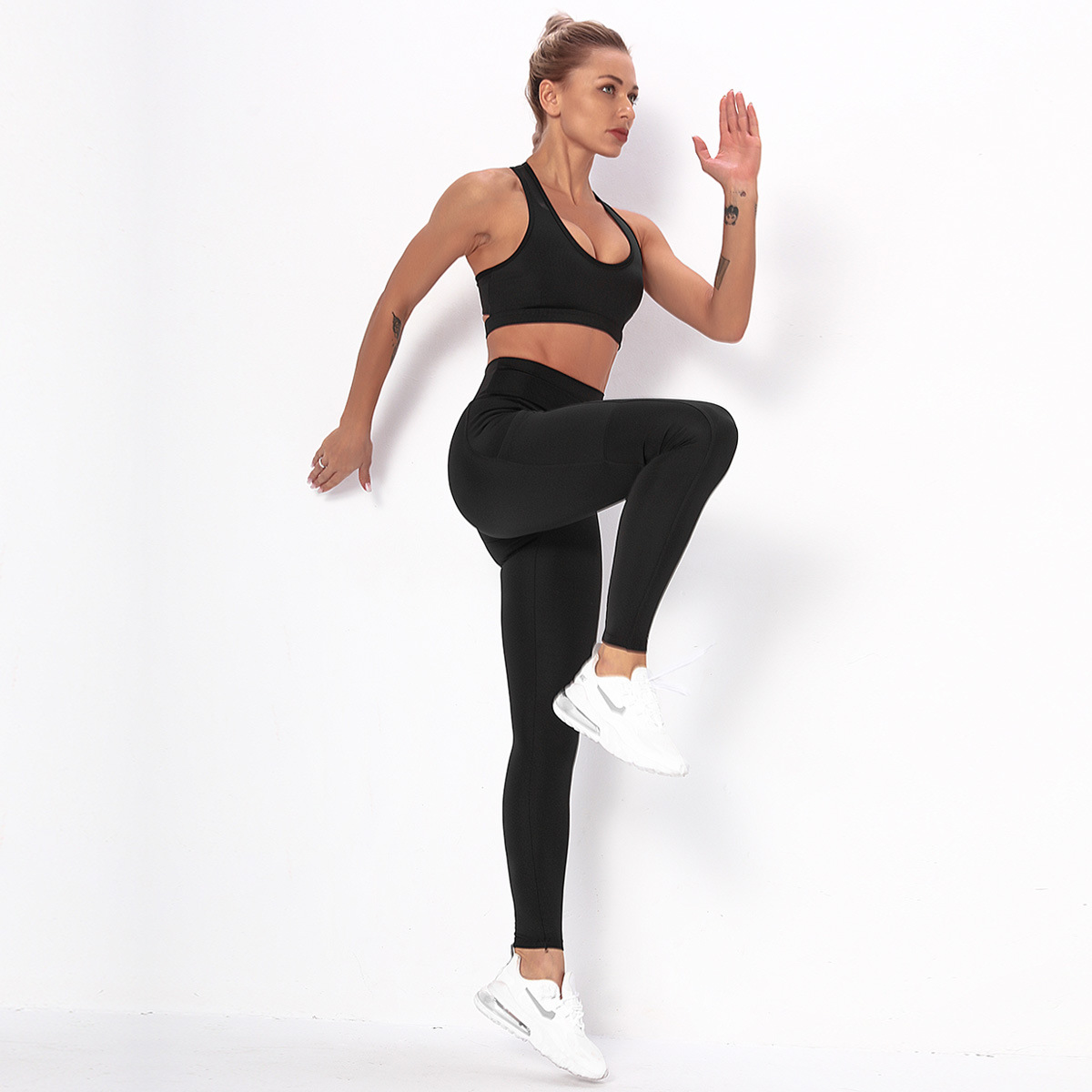 Yoga nuevas polainas con hilo de fitness para levantar la cadera NSLUT60530