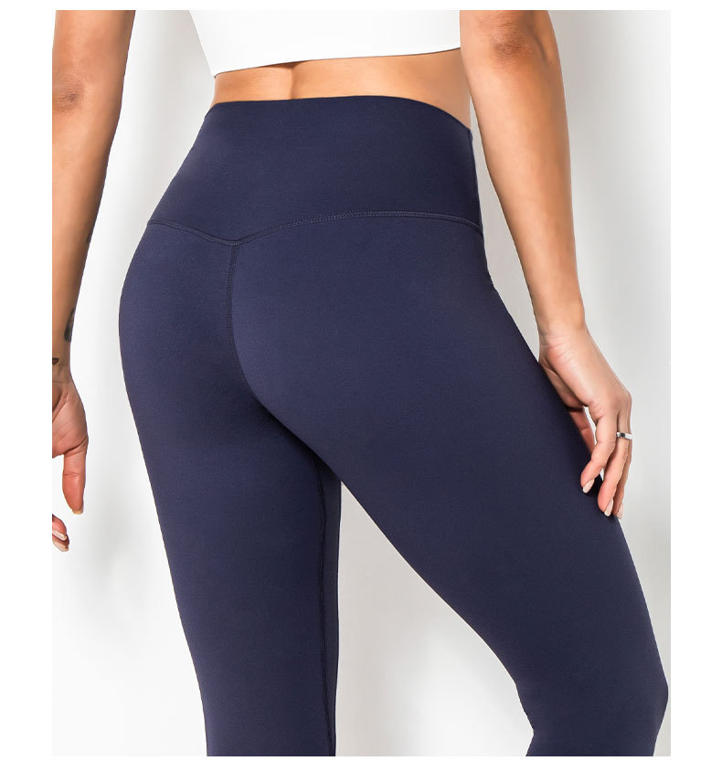 New double-sided fitness nine-point high-waist pocket leggings NSLUT60522
