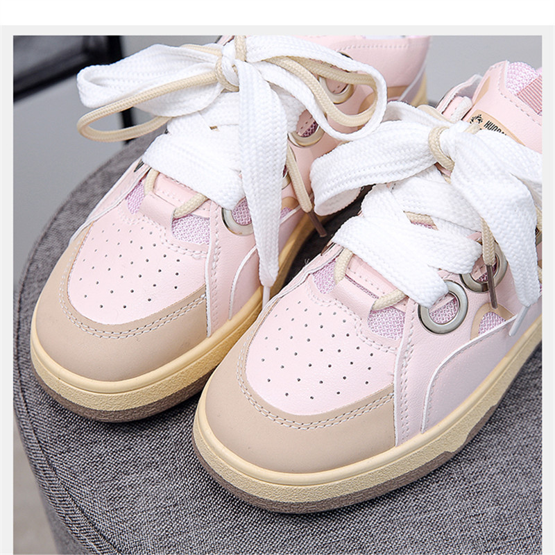 casual flat lace-up white sneakers  NSYUS63778