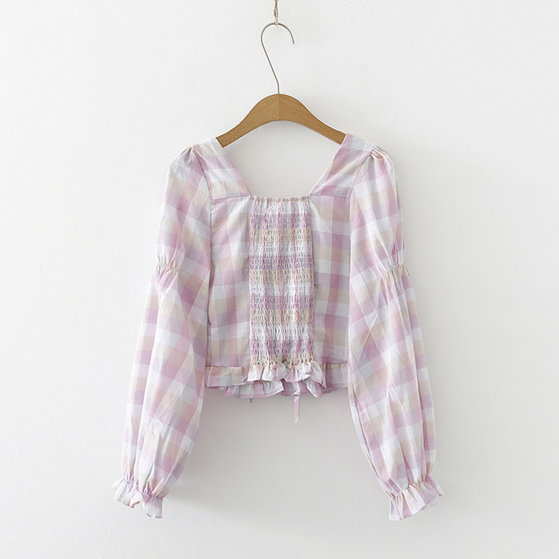 Spring and autumn new style long-sleeved plaid shirt NSYID65327