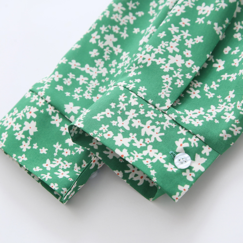 Floral Printed Long Sleeve Loose Casual Shirt NSYID65317