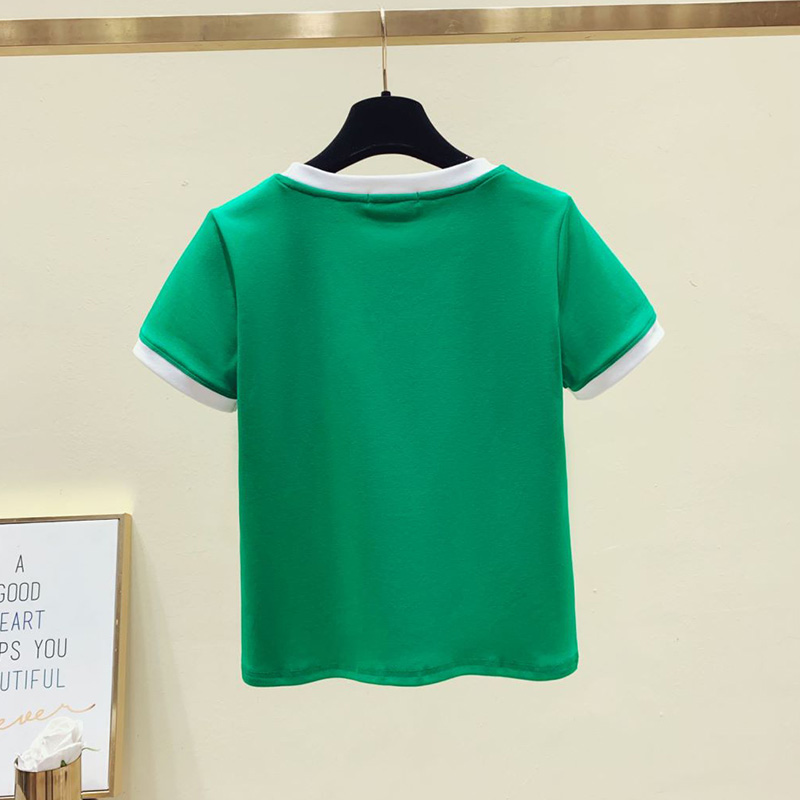 letter printing short-sleeved slim short bottoming shirt  NSYAY61612