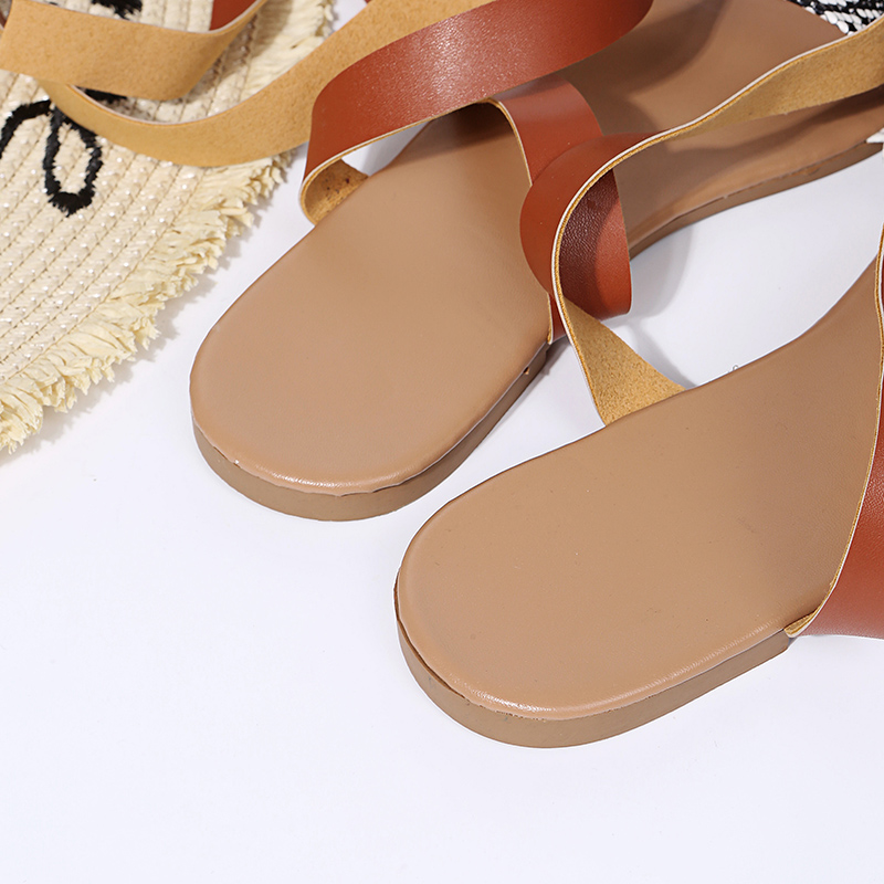 wholesale clothing vendors Nihaostyles Flat open toe binding sandals NSYUS67068