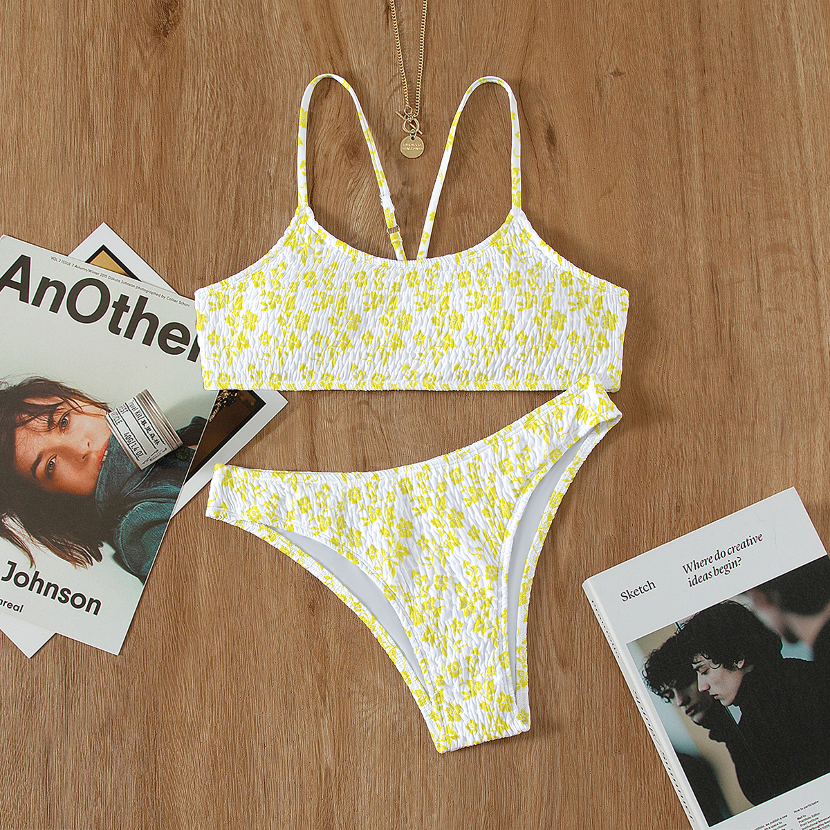 New print sexy sling beach bikini nihaostyle clothing wholesale NSLUT68007