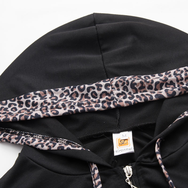 Conjunto de sudadera con capucha de manga larga con estampado de leopardo nihaostyle ropa al por mayor NSSUO69995