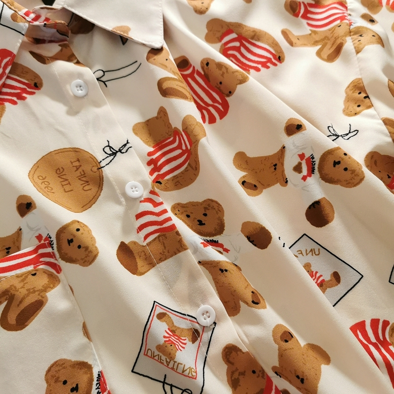 wholesale clothing vendors Nihaostyles lapel print personalized short-sleeved shirt NSYID67063