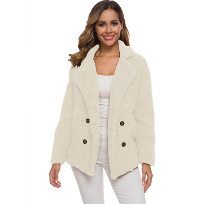 abrigo de lana de cordero de color puro vendedor al por mayor de ropa de Nihaostyles NSXIA74966