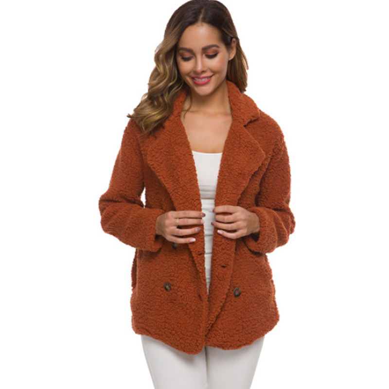 abrigo de lana de cordero de color puro vendedor al por mayor de ropa de Nihaostyles NSXIA74966