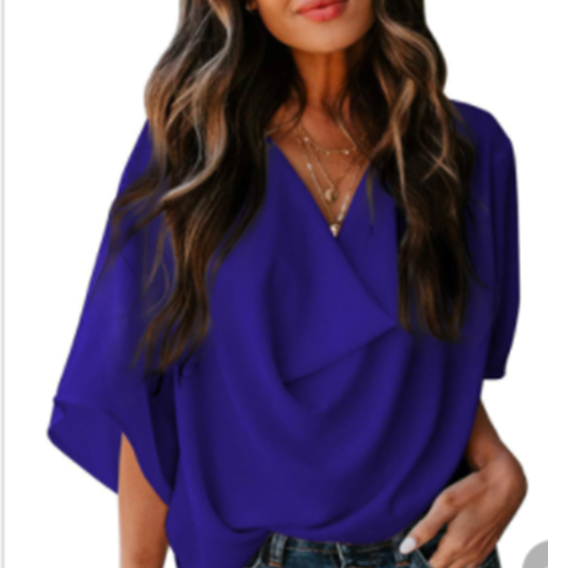 loose v-neck casual tops Nihaostyles wholesale clothing vendor NSOUY72702