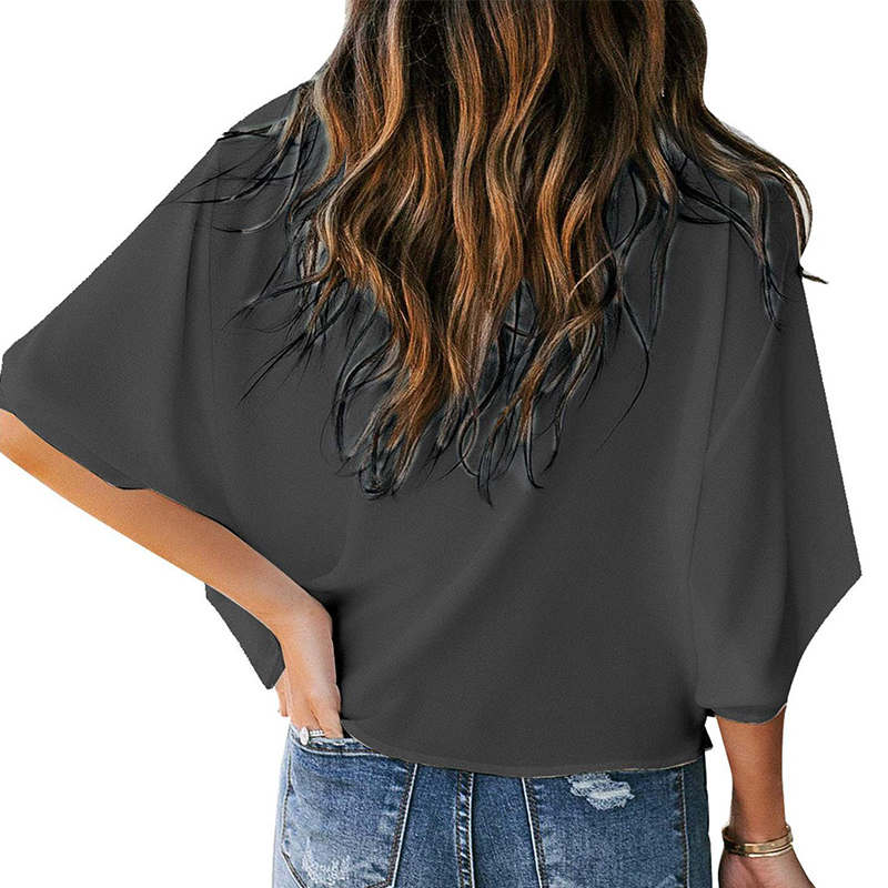 loose v-neck casual tops Nihaostyles wholesale clothing vendor NSOUY72702