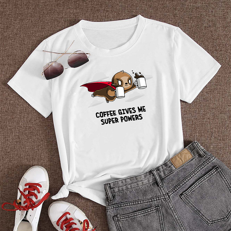 women s Cartoon flying animal English print short-sleeved T-shirt nihaostyles clothing wholesale NSYAY73760