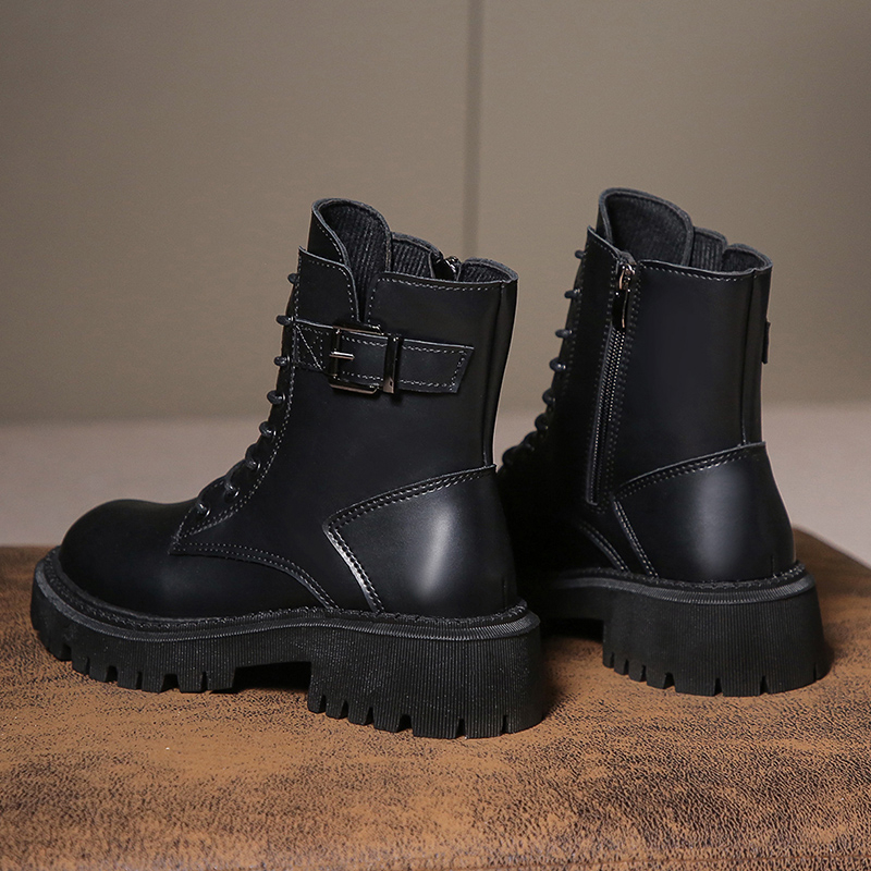women s flat belt buckle boots nihaostyles clothing wholesale NSYUS79661