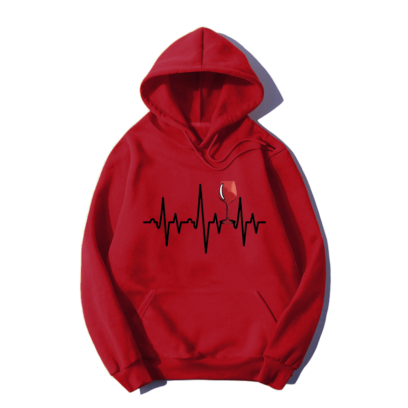 heart rate print fleece Hooded sweatshirt nihaostyles wholesale clothing NSYAY80786