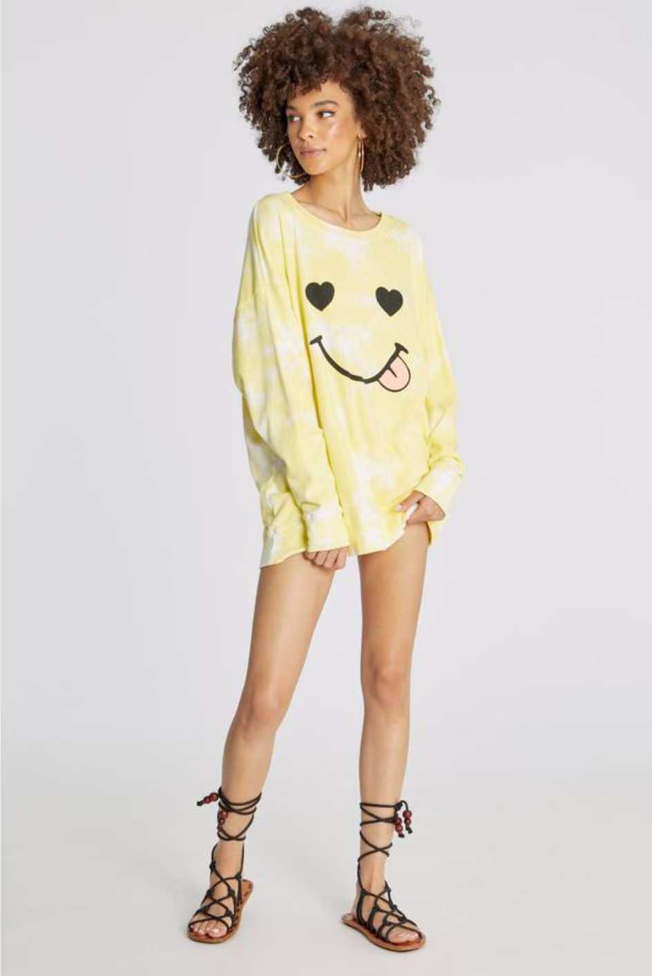autumn and winter women s round neck long-sleeved smiling face print sweatershirt nihaostyles wholesale clothing NSYIS80760