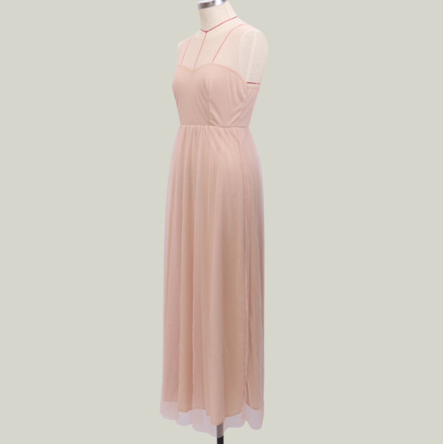 sleeveless gauze stitching suspender dress nihaostyles clothing wholesale NSYIS81322