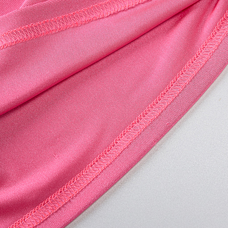 Vestido plisado de manga larga con escote en V profundo NSYID83185