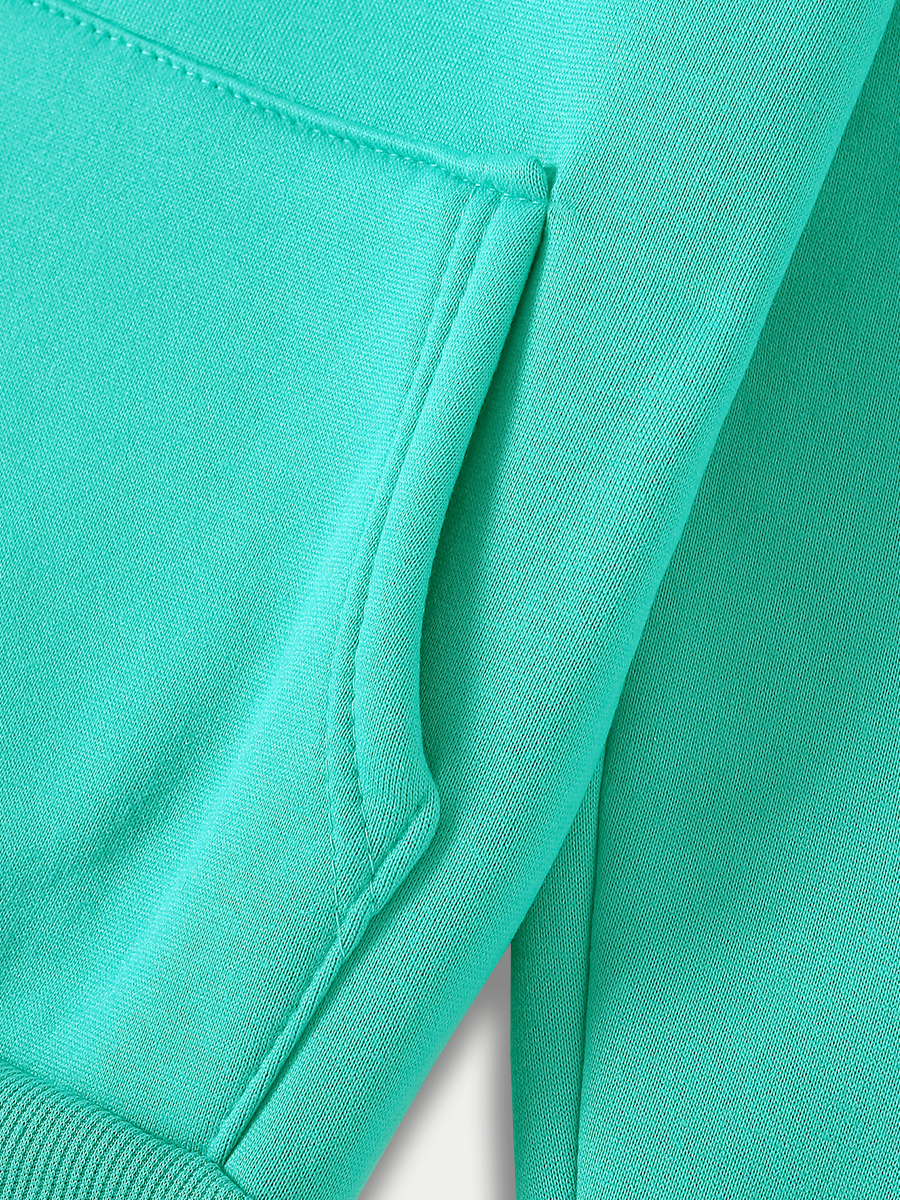 Personality Print Plus Velvet Warm Pocket Long-Sleeved Hoodie NSSYD115301