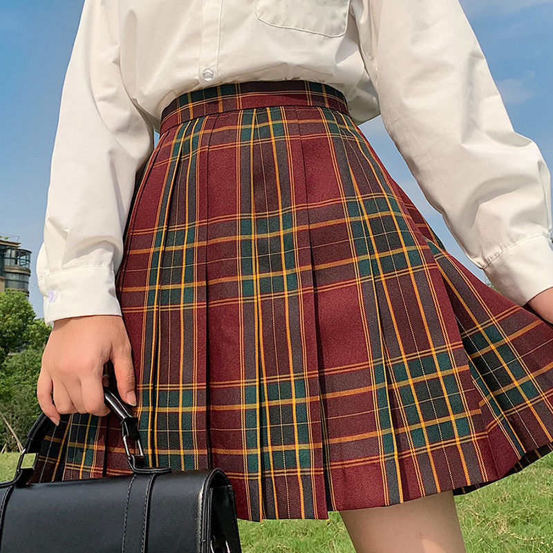 High Waist Plaid Short Skirt NSSYD116211