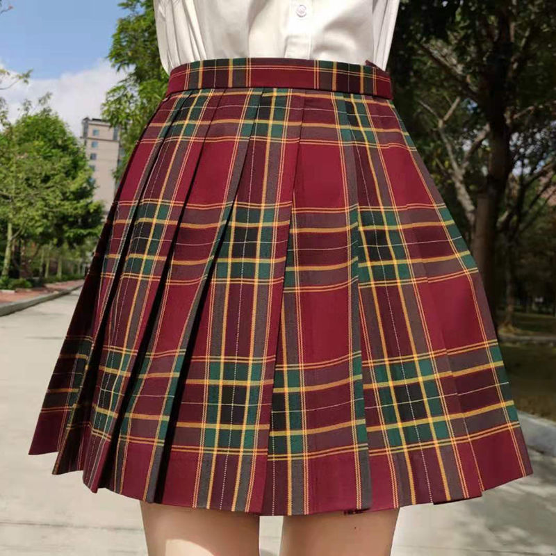 High Waist Plaid Short Skirt NSSYD116211