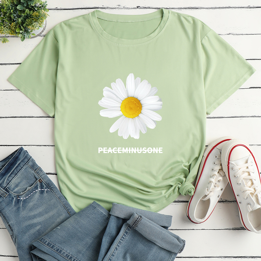 Floral Print Loose short sleeve T-Shirt NSYAY126909