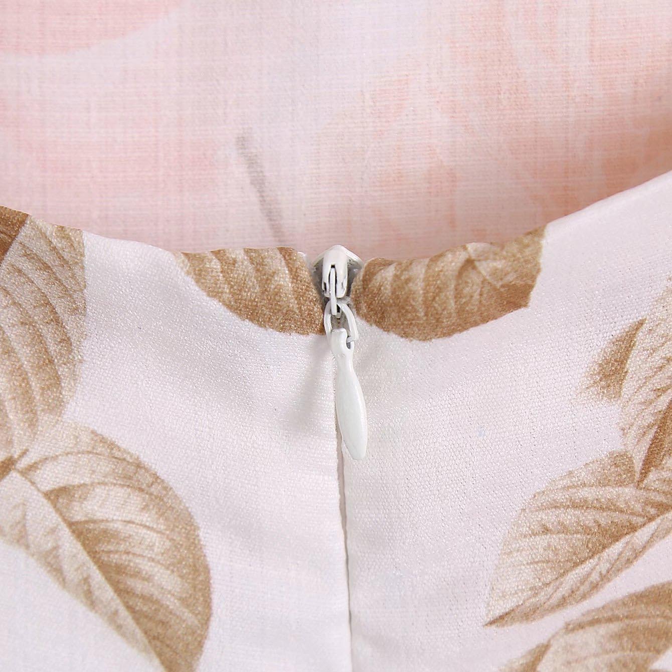 cross sling backless low-cut small slit flower print dress NSLAY126865