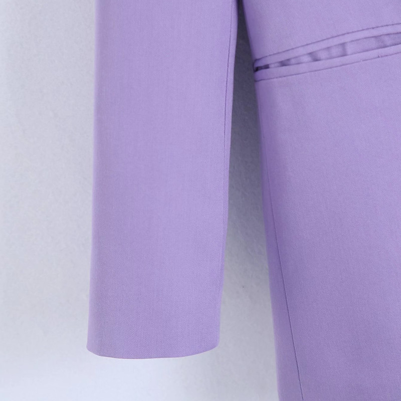 long sleeve slim Straight Casual solid color Blazer NSLAY126947
