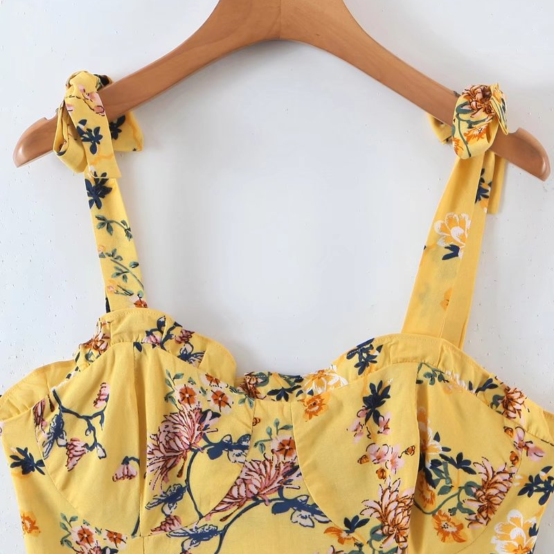 wrap chest backless sling slim floral vest NSLAY127277