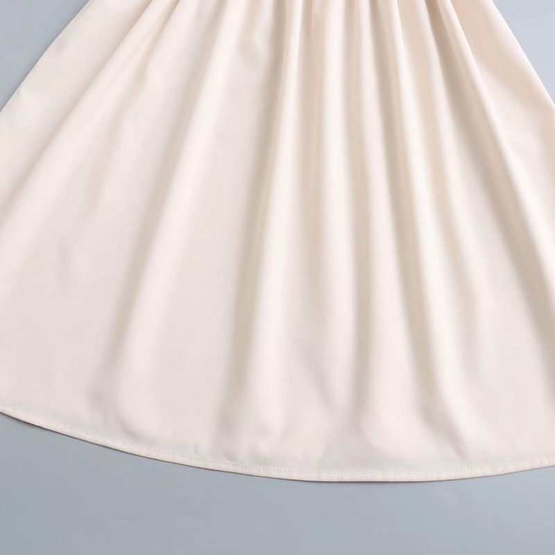 vestido de color sólido con borde de hongo sin espalda delgado de honda NSLAY128164