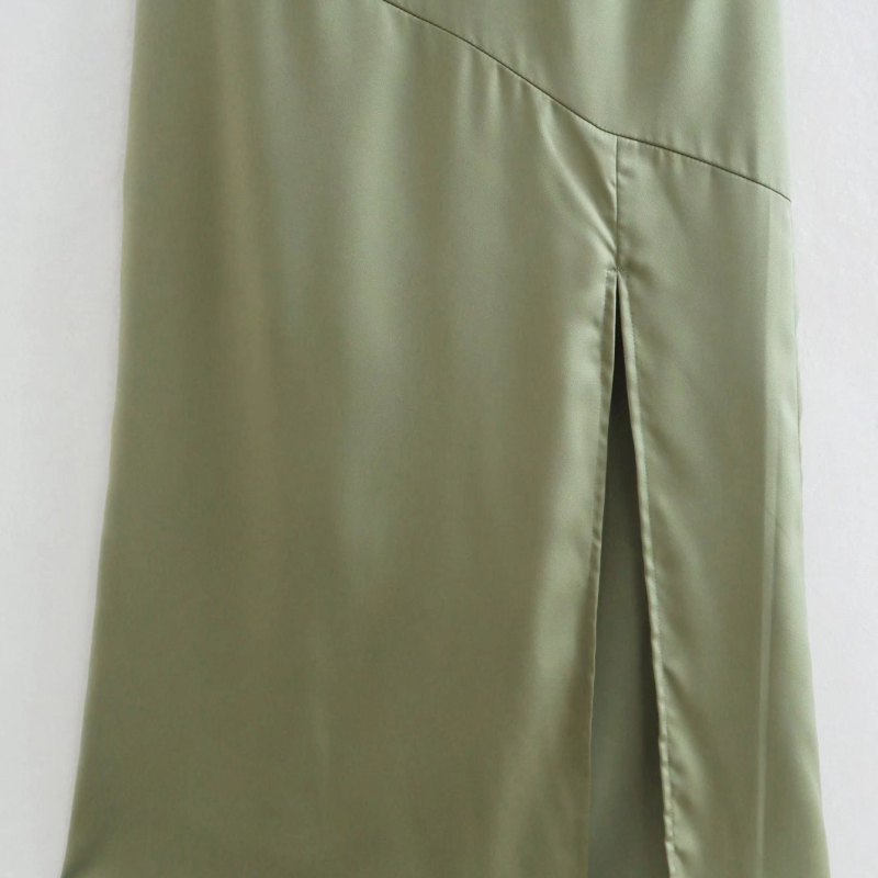 Sling low-cut backless hollow slim Slit Dress NSLAY128406