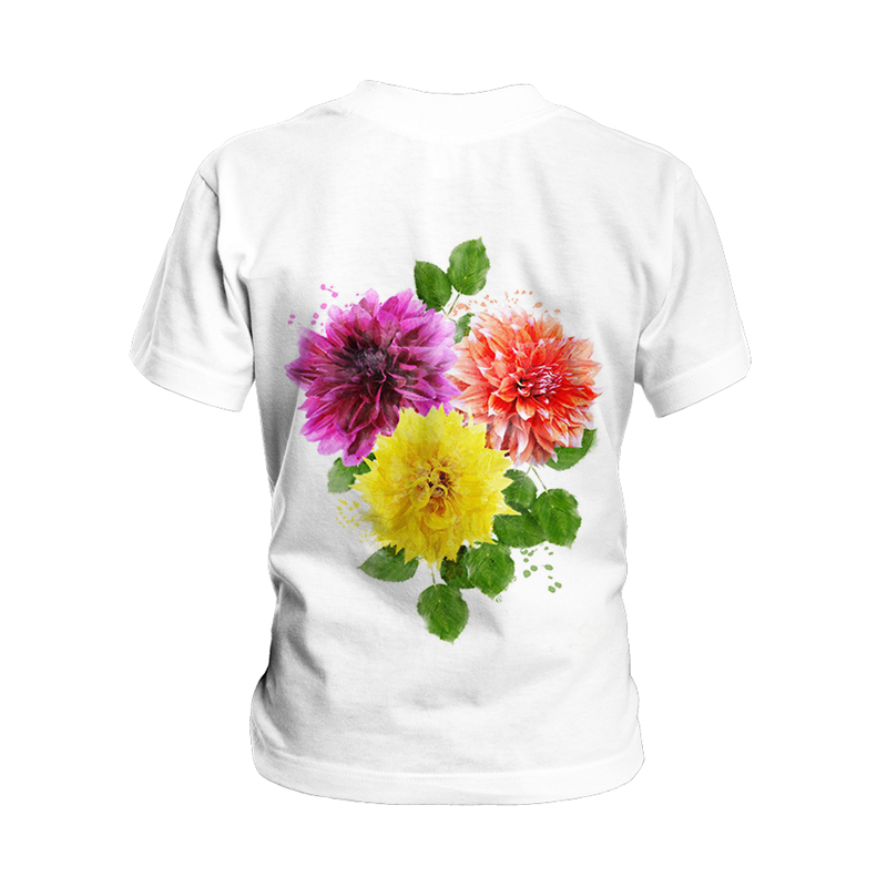 plus size loose round neck flower Print T-Shirt NSLBT129229