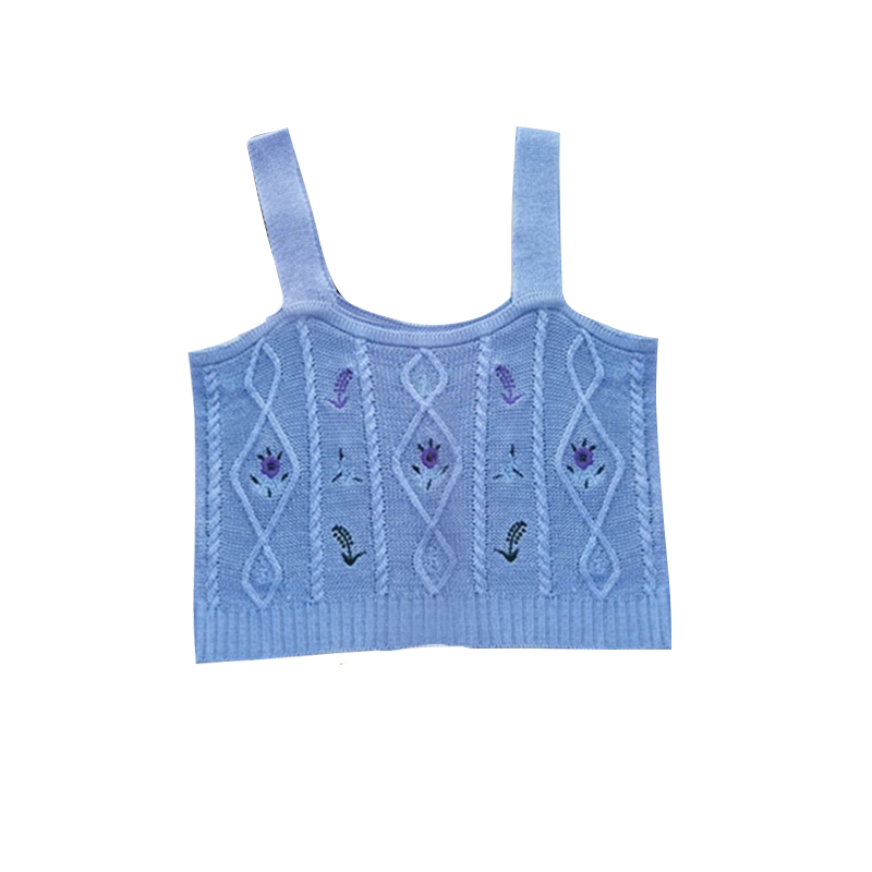 crochet knitted embroidered camisole NSYAY125655